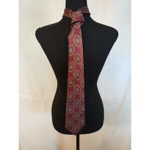 Vtg Christian Dior Monsieur Italian Silk Necktie Made in USA Dry Clean 56" Long